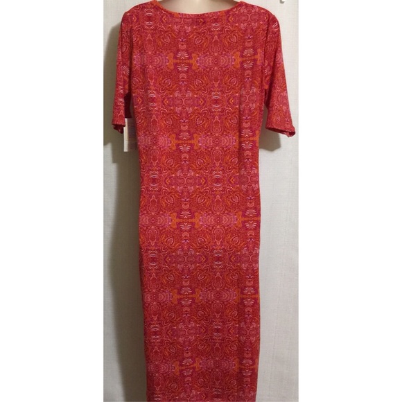 LuLaRoe Julia Dress Sz Large - Picture 5 of 6